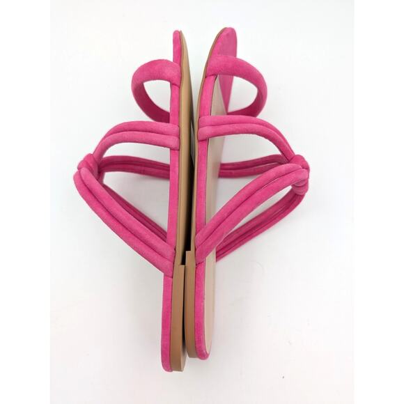 Stuart Weitzman Twist Knot Slip-On Flat Sandal Women's Peonia Size US9B EU39.5 - Picture 10 of 12